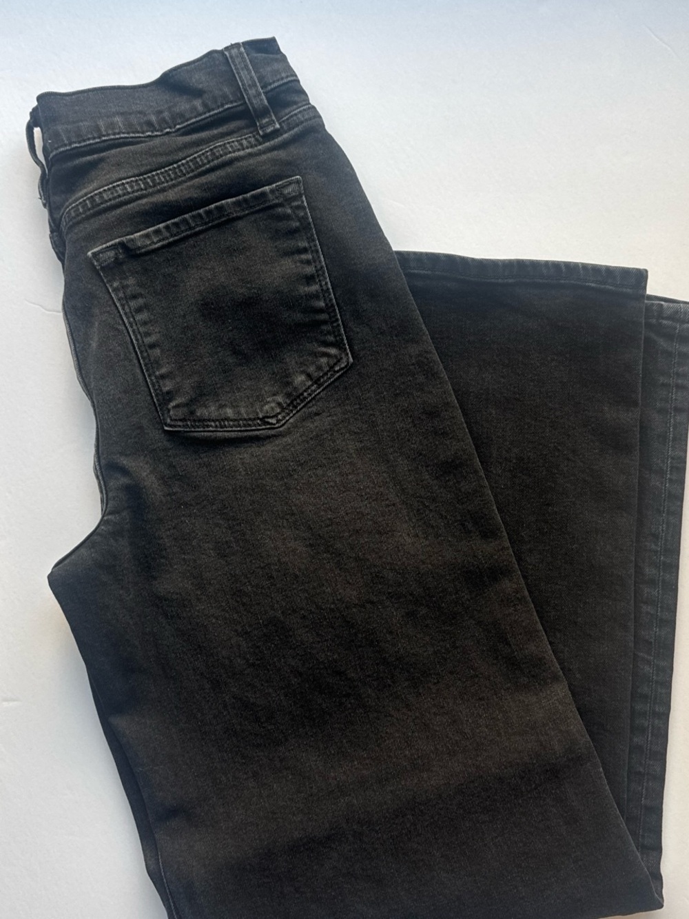 Frame Denim Women's Black Wide-Leg Jeans